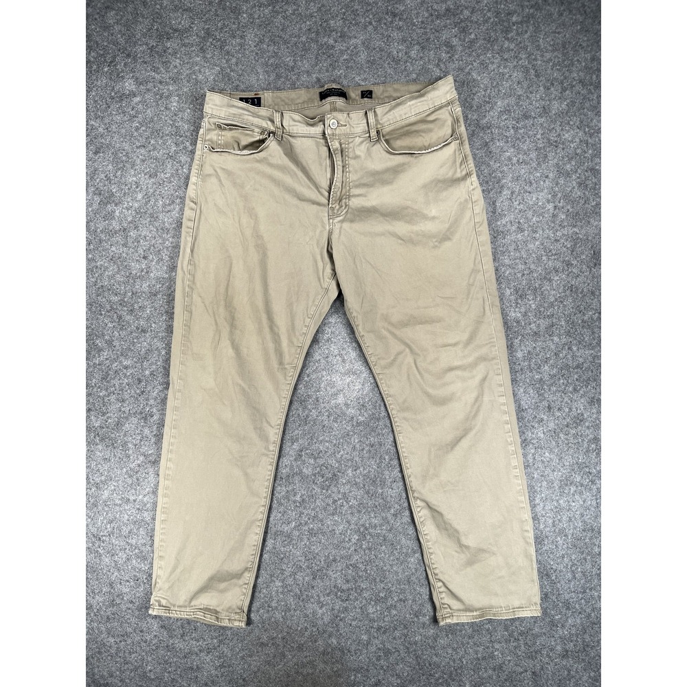 Lucky Brand Pants Mens 38x30 Khaki Beige 121 Slim Straight Chino Stretch Casual